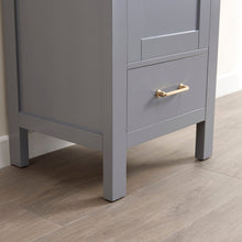 Load image into Gallery viewer, Vinnova Gela 18&quot; Single Sink Bath Vanity in Grey with White Drop-In Ceramic Basin and Mirror- Vinnova