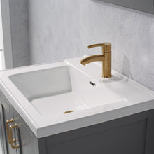 Load image into Gallery viewer, Vinnova Gela 24&quot; Vanity in Grey with White Drop-In Ceramic Basin With Mirror- Vinnova