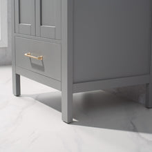 Load image into Gallery viewer, Vinnova Gela 24&quot; Vanity in Grey with White Drop-In Ceramic Basin With Mirror- Vinnova