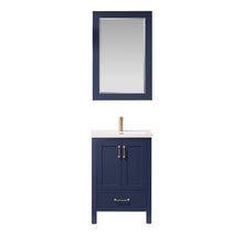 Load image into Gallery viewer, Vinnova Gela 24&quot; Vanity in Royal Blue with White Drop-In Ceramic Basin With Mirror- Vinnova
