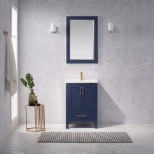 Load image into Gallery viewer, Vinnova Gela 24&quot; Vanity in Royal Blue with White Drop-In Ceramic Basin With Mirror- Vinnova