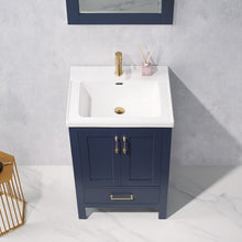 Load image into Gallery viewer, Vinnova Gela 24&quot; Vanity in Royal Blue with White Drop-In Ceramic Basin With Mirror- Vinnova
