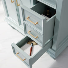 Load image into Gallery viewer, Vinnova Charlotte 36&quot; Vanity in Finnish Green with Carrara White Composite Stone Countertop With Mirror- Vinnova