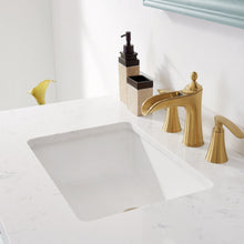 Load image into Gallery viewer, Vinnova Charlotte 36&quot; Vanity in Finnish Green with Carrara White Composite Stone Countertop With Mirror- Vinnova