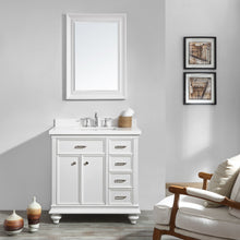 Load image into Gallery viewer, Vinnova Charlotte 36&quot; Vanity in White with Carrara Quartz Stone Top With Mirror- Vinnova