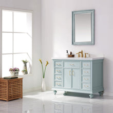 Load image into Gallery viewer, Vinnova Charlotte 48&quot; Vanity in Finnish Green with Carrara White Composite Stone Countertop Without Mirror- Vinnova