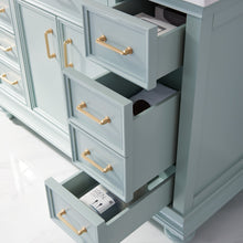 Load image into Gallery viewer, Vinnova Charlotte 48&quot; Vanity in Finnish Green with Carrara White Composite Stone Countertop Without Mirror- Vinnova
