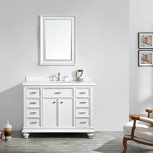Load image into Gallery viewer, Vinnova Charlotte 48&quot; Vanity in White with Carrara Quartz Stone Top Without Mirror- Vinnova