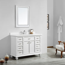 Load image into Gallery viewer, Vinnova Charlotte 48&quot; Vanity in White with Carrara Quartz Stone Top With Mirror- Vinnova