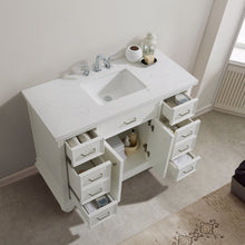 Load image into Gallery viewer, Vinnova Charlotte 48&quot; Vanity in White with Carrara Quartz Stone Top With Mirror- Vinnova