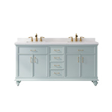 Load image into Gallery viewer, Vinnova Charlotte 72&quot; Vanity in Finnish Green with Carrara White Composite Stone Countertop Without Mirror- Vinnova