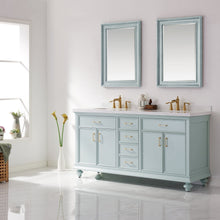 Load image into Gallery viewer, Vinnova Charlotte 72&quot; Vanity in Finnish Green with Carrara White Composite Stone Countertop Without Mirror- Vinnova