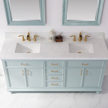 Load image into Gallery viewer, Vinnova Charlotte 72&quot; Vanity in Finnish Green with Carrara White Composite Stone Countertop Without Mirror- Vinnova