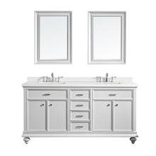 Load image into Gallery viewer, Vinnova Charlotte 72&quot; Double Vanity in White with Carrara Quartz Stone Top With Mirror- Vinnova