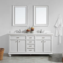 Load image into Gallery viewer, Vinnova Charlotte 72&quot; Double Vanity in White with Carrara Quartz Stone Top With Mirror- Vinnova