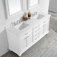 Load image into Gallery viewer, Vinnova Charlotte 72&quot; Double Vanity in White with Carrara Quartz Stone Top Without Mirror- Vinnova