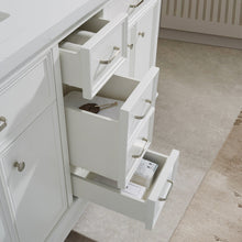 Load image into Gallery viewer, Vinnova Charlotte 72&quot; Double Vanity in White with Carrara Quartz Stone Top Without Mirror- Vinnova