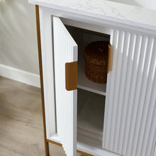 Load image into Gallery viewer, Vinnova Granada 24&quot; Vanity in White with White Composite Grain Stone Countertop With Mirror- Vinnova