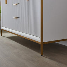 Load image into Gallery viewer, Vinnova Granada 60&quot; Vanity in White with White Composite Grain Stone Countertop With Mirror- Vinnova