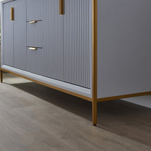 Load image into Gallery viewer, Vinnova Granada 72&quot; Vanity in Paris Grey with White Composite Grain Stone Countertop With Mirror- Vinnova