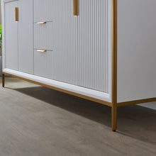 Load image into Gallery viewer, Vinnova Granada 72&quot; Vanity in White with White Composite Grain Stone Countertop With Mirror- Vinnova