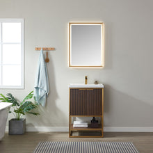 Load image into Gallery viewer, Vinnova Donostia 24&quot; Vanity in Walnut with Ceramic under-mount Sink With Mirror- Vinnova