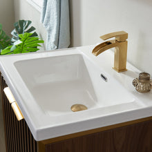 Load image into Gallery viewer, Vinnova Donostia 24&quot; Vanity in Walnut with Ceramic under-mount Sink With Mirror- Vinnova
