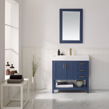 Load image into Gallery viewer, Vinnova Pavia 36” Single Vanity in Royal Blue with Acrylic under-mount Sink With Mirror- Vinnova