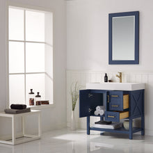 Load image into Gallery viewer, Vinnova Pavia 36” Single Vanity in Royal Blue with Acrylic under-mount Sink Without Mirror- Vinnova
