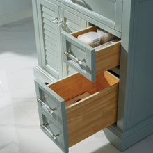 Load image into Gallery viewer, Vinnova Lorna 36" Single Vanity in Finnish Green and Composite Carrara White Stone Countertop Without Mirror- Vinnova