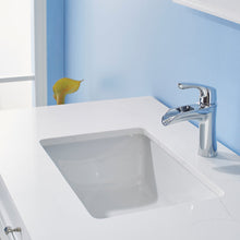 Load image into Gallery viewer, Vinnova Lorna 36" Single Vanity in White and Composite Carrara White Stone Countertop Without Mirror- Vinnova