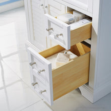 Load image into Gallery viewer, Vinnova Lorna 36&quot; Single Vanity in White and Composite Carrara White Stone Countertop With Mirror- Vinnova