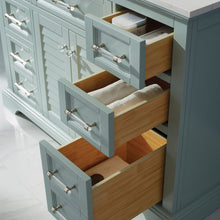 Load image into Gallery viewer, Vinnova Lorna 48&quot; Single Vanity in Finnish Green and Composite Carrara White Stone Countertop With Mirror- Vinnova