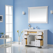 Load image into Gallery viewer, Vinnova Lorna 48&quot; Single Vanity in White and Composite Carrara White Stone Countertop Without Mirror- Vinnova