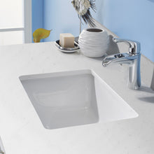 Load image into Gallery viewer, Vinnova Lorna 48&quot; Single Vanity in White and Composite Carrara White Stone Countertop With Mirror- Vinnova