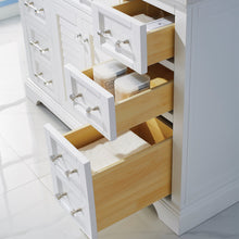 Load image into Gallery viewer, Vinnova Lorna 48&quot; Single Vanity in White and Composite Carrara White Stone Countertop Without Mirror- Vinnova