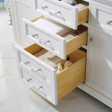 Load image into Gallery viewer, Vinnova Lorna 60&quot; Double Vanity in Finnish Green and Composite Carrara White Stone Countertop With Mirror- Vinnova