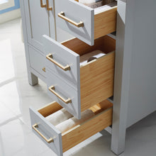 Load image into Gallery viewer, Vinnova Shannon 36" Single Vanity in Paris Grey and Composite Carrara White Stone Countertop Without Mirror- Vinnova