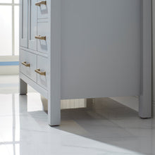 Load image into Gallery viewer, Vinnova Shannon 36&quot; Single Vanity in Paris Grey and Composite Carrara White Stone Countertop With Mirror- Vinnova