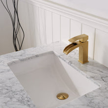 Load image into Gallery viewer, Vinnova Shannon 36" Single Vanity in Royal Blue and Composite Carrara White Stone Countertop Without Mirror- Vinnova