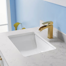 Load image into Gallery viewer, Vinnova Shannon 36&quot; Single Vanity in White and Composite Carrara White Stone Countertop With Mirror- Vinnova