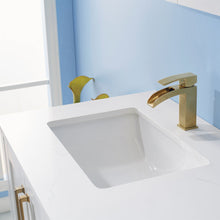 Load image into Gallery viewer, Vinnova Shannon 36" Single Vanity in White and Composite Carrara White Stone Countertop Without Mirror- Vinnova