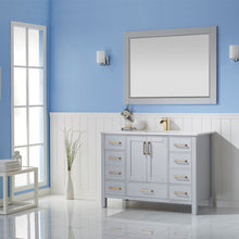 Load image into Gallery viewer, Vinnova Shannon 48&quot; Single Vanity in Paris Grey and Composite Carrara White Stone Countertop Without Mirror- Vinnova