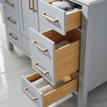 Load image into Gallery viewer, Vinnova Shannon 48&quot; Single Vanity in Paris Grey and Composite Carrara White Stone Countertop Without Mirror- Vinnova