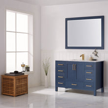Load image into Gallery viewer, Vinnova Shannon 48&quot; Single Vanity in Royal Blue and Composite Carrara White Stone Countertop Without Mirror- Vinnova