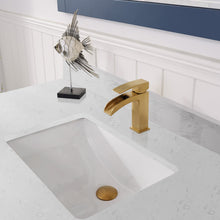 Load image into Gallery viewer, Vinnova Shannon 48&quot; Single Vanity in Royal Blue and Composite Carrara White Stone Countertop With Mirror- Vinnova