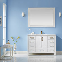 Load image into Gallery viewer, Vinnova Shannon 48&quot; Single Vanity in White and Composite Carrara White Stone Countertop Without Mirror- Vinnova