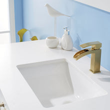 Load image into Gallery viewer, Vinnova Shannon 48&quot; Single Vanity in White and Composite Carrara White Stone Countertop Without Mirror- Vinnova