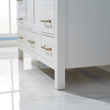 Load image into Gallery viewer, Vinnova Shannon 48&quot; Single Vanity in White and Composite Carrara White Stone Countertop Without Mirror- Vinnova