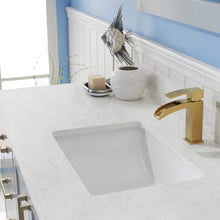 Load image into Gallery viewer, Vinnova Shannon 60&quot; Single Vanity in Paris Grey and Composite Carrara White Stone Countertop With Mirror- Vinnova